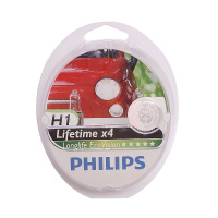 Фото товара - Автолампа H1 55 P14.5s LongLife EcoVision 2шт 12V PHILIPS 12258LLECOS2