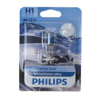 Фото товара - Автолампа H1 55 P14,5s WhiteVision ultra 3700K блистер 12V PHILIPS 12258WVUB1