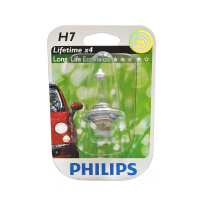 Фото товара - Автолампа H7 55 PX26d LongLife EcoVision блистер 12V PHILIPS 12972LLECOB1