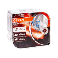 Фото товара - Автолампа H11 55 PGJ19-2+150% NIGHT BREAKER LASER 3750K евробокс 2шт 12V OSRAM 64211NL-HCB