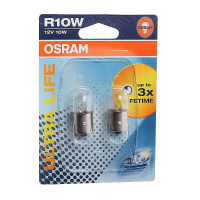 Фото товара - Автолампа R10W BA15s ULTRA LIFE блистер 2шт 12V OSRAM 5008ULT-02B