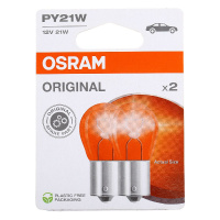 Фото товара - Автолампа PY21W BAU15s YELLOW 2шт 12V OSRAM 7507-2BL