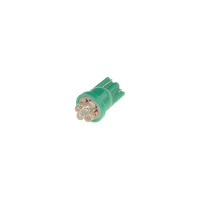 Фото товара - Автолампа T10W W2,1x9,5d 4 LED GREEN 20лм 12V MEGAPOWER M-10313G