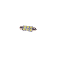 Фото товара - Автолампа C10W SV8,5 6 SMD 5050 WHITE 6000K 39мм 120лм 12V MEGAPOWER M-85181W