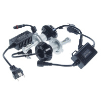 Фото товара - Автолампа H4 BRIGHT WHITE 12 SMD 6200K с блоком 2шт 12-24V 6000лм MEGAPOWER M-58721