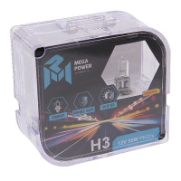 Фото товара - Автолампа H3 55 PK22s STANDART бокс 2шт 12V MEGAPOWER M-37033014