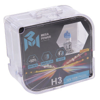 Фото товара - Автолампа H3 55 PK22s +50% бокс 2шт 12V MEGAPOWER M-37033013