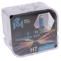 Фото товара - Автолампа H7 70 PX26d BLUE WHITE 4300K бокс 2шт 24V MEGAPOWER M-37033035