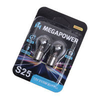 Фото товара - Автолампа P21/5W BAY15d LONG LIFE блистер 2шт 12V MEGAPOWER M-37033050