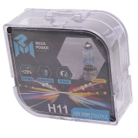 Фото товара - Автолампа H11 55 PGJ19-2 +120% бокс 2шт 12V MEGAPOWER M-37033007
