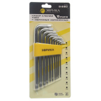 Фото товара - Набор ключей TORX Г-образных удлиненных T9-T50 10пр. ЭВРИКА ER-15101LT
