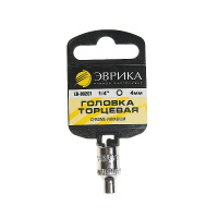 Фото товара - Головка торцевая 4мм 1/4 6-гранная L=30мм с держателем ЭВРИКА ER-90201H