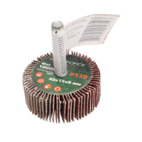 Фото товара - Круг шлифовальный лепестковый P120 40х15х6мм ROCKFORCE RF-FD6120Р