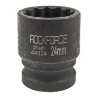 Фото товара - Головка торцевая 24мм 1/2 12-гранная ударная L=40мм ROCKFORCE RF-44824