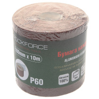 Фото товара - Бумага наждачная 100ммх10м в рулоне P60 ROCKFORCE RF-SR460A