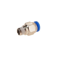 Фото товара - Фитинг для пластиковых трубок 8мм с наружной резьбой 1/8 ROCKFORCE RF-SPC08-01