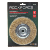 Фото товара - Кордщетка дисковая латунная для УШМ 150мм в блистере ROCKFORCE RF-BWF006