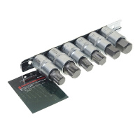 Фото товара - Набор бит-головок SPLINE M14-M16 TORX T60-T70 HEX H14-H17 L=55мм 6пр. на планке ROCKFORCE RF-40920