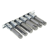 Фото товара - Набор головок-бит Spline&amp;Torx 6 пр. М16 М18,Т70,Т80,Т90,Т100; L-100мм ROCKFORCE RF-40918L