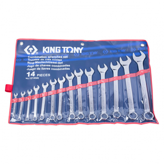 Большое фото товара - Набор комбинированных ключей, 5/16 -1-1/4 , 14пр. KING TONY 1214SR, 1214SR. Вариант №2
