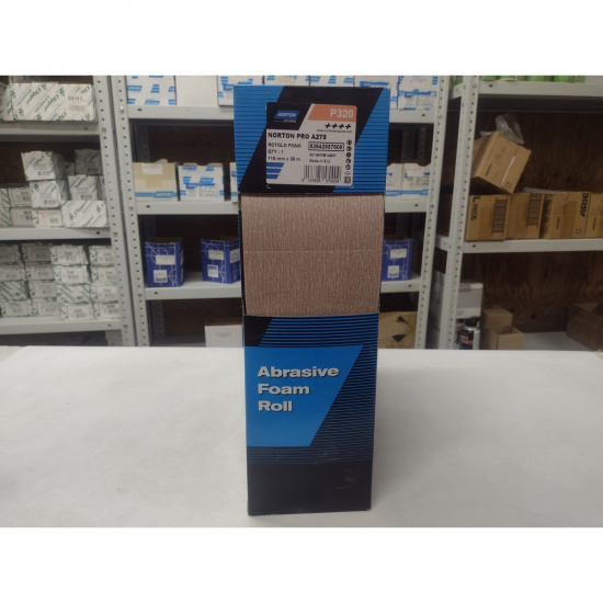 Большое фото товара - Форматные листы в рулоне Rotolo Foam A275 115мм*25м Р320 NORTON 63642557606, 63642557606. Вариант №2