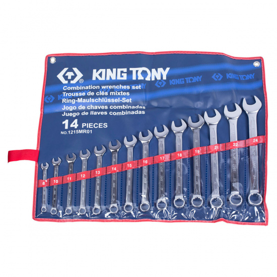 Большое фото товара - Набор комбинированных ключей 8-24мм 14пр. KING TONY 1215MR01, 1215MR01. Вариант №1