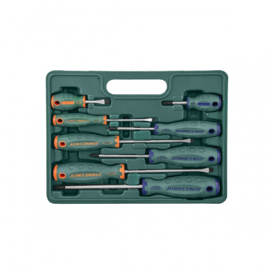 Большое фото товара - Набор отверток стержневых ANTI-SLIP GRIP, 8пр. JONNESWAY D71PP08S Код 048388, D71PP08S. Вариант №1