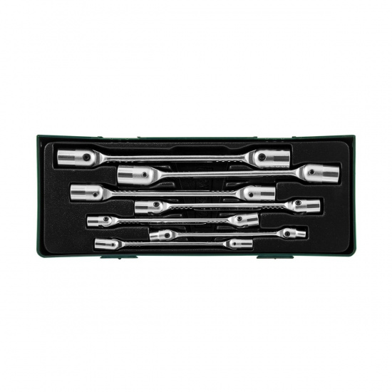 Большое фото товара - Набор ключей гаечных карданных в ложементе, 6-19мм, 7пр. JONNESWAY W43A107SP Код 049004, W43A107SP. Вариант №1
