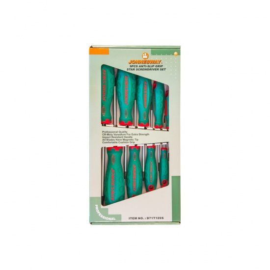 Большое фото товара - Набор отверток стержневых TORX® ANTI-SLIP GRIP, 9пр. JONNESWAY D71T109S Код 048716, D71T109S. Вариант №2