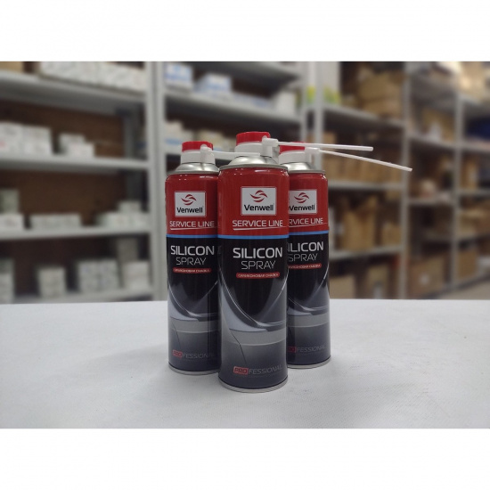 Большое фото товара - Смазка силиконовая Silicon spray 500мл VenWell VW-SL-044RU, VW-SL-044RU. Вариант №1