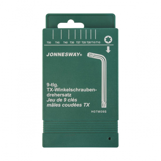Большое фото товара - Комплект угловых ключей TORX JONNESWAY H07M09S Код 047098, H07M09S. Вариант №2