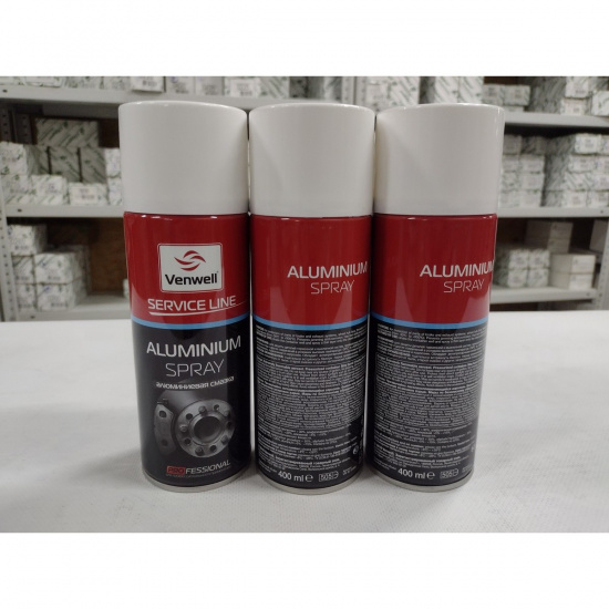 Большое фото товара - Смазка алюминиевая Aluminium Spray 400мл VenWell VW-SL-049RU, VW-SL-049RU. Вариант №2