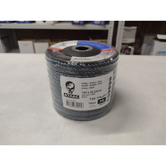 Большое фото товара - Диск лепестковый ATLAS KX663 125х22мм Р40 NORTON 78072707161, 78072707161. Вариант №2