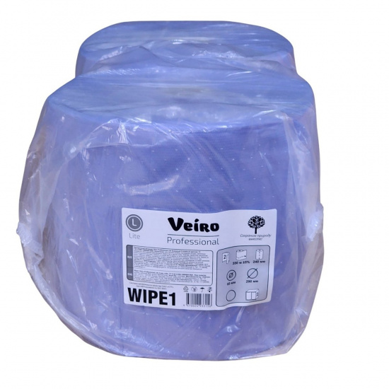 Большое фото товара - Салфетка 2х слойная рулон 1000 отрывов 24х35см синяя VEIRO WIPE1, WIPE1. Вариант №2