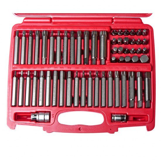 Большое фото товара - Набор бит 1/2 - 3/8 6-тигранных HEX TORX SPLINE RIBE + 2 держателя (кейс) 58пр. JTC-3509, JTC-3509. Вариант №2