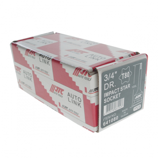 Большое фото товара - Головка торцевая 3/4 TORX T80 ударная JTC-641080, JTC-641080. Вариант №3