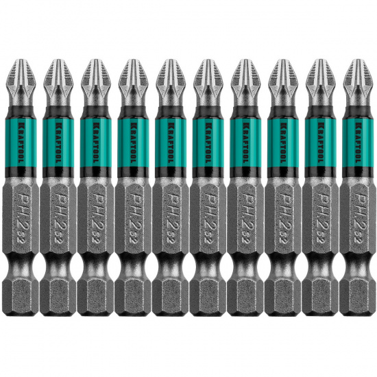 Большое фото товара - Биты Optimum Line PH2 50мм 10шт KRAFTOOL 26122-2-50-10, 26122-2-50-10. Вариант №1
