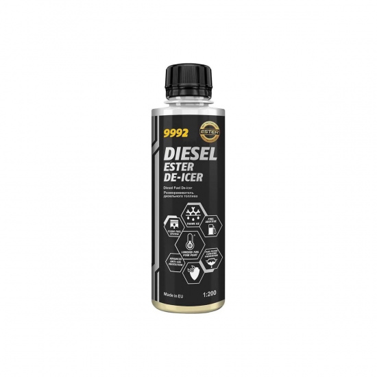 Большое фото товара - Антигель для дизельного топлива Diesel Ester De-Icer 250мл с размораживающим эффектом MANNOL 9992, 9992. Вариант №1