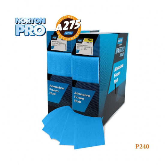 Большое фото товара - Форматные листы в рулоне Rotolo Foam A275 115мм*25м Р240 NORTON 63642557602, 63642557602. Вариант №1