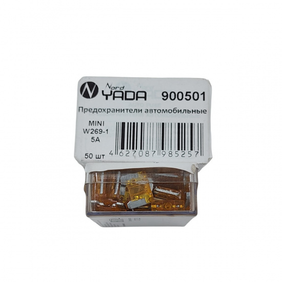 Большое фото товара - Предохранитель MICRO 5A 11x3,9х9,1мм W269-1 50шт Nord YADA 900501, 900501. Вариант №1