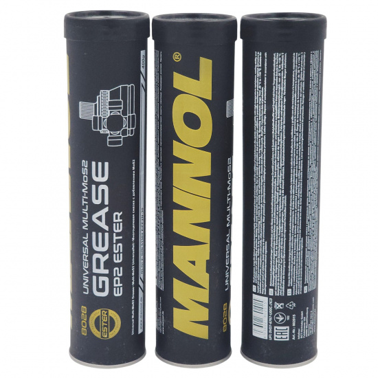 Большое фото товара - Смазка многоцелевая 8028 Universal Multi-MoS2 Grease EP2 400гр MANNOL 802015, 802015. Вариант №1