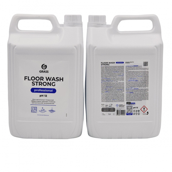 Большое фото товара - Щелочное средство для мытья пола Floor Wash Strong 5л (марк) Grass 125193, 125193. Вариант №1