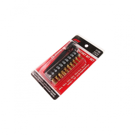 Большое фото товара - Набор бит 1/4 SL6 PH1-2 TORX Т10Н-Т40Н с ключом трещоткой 11пр. JTC-U11MC, JTC-U11MC. Вариант №2