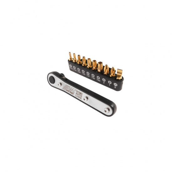 Большое фото товара - Набор бит 1/4 SL6 PH1-2 TORX Т10Н-Т40Н с ключом трещоткой 11пр. JTC-U11MC, JTC-U11MC. Вариант №1