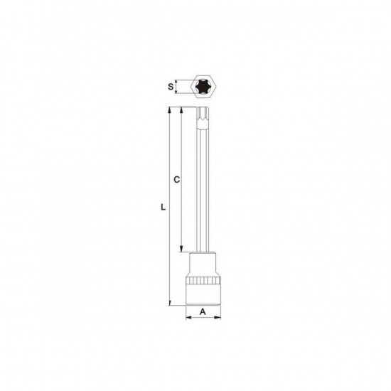 Большое фото товара - Бита-головка 1/2 TORX T40х200мм длинная JTC-45540200, JTC-45540200. Вариант №2