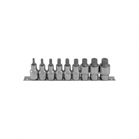 Большое фото товара - Набор насадок 1/2 DR с вставками-битами SPLINE, M5-M18, 9пр. OMBRA 912779 Код 055753, 912779. Вариант №1