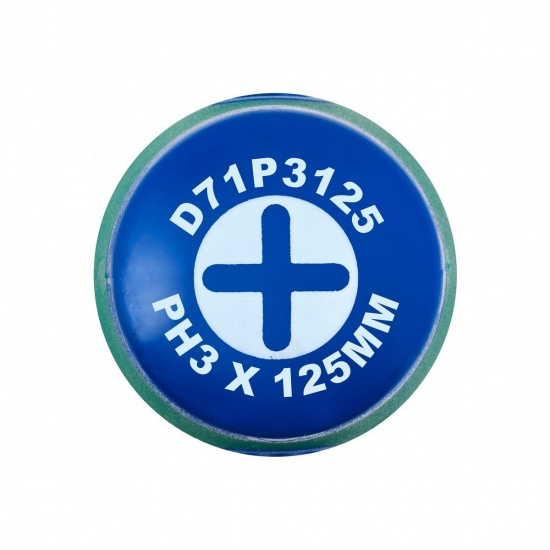 Большое фото товара - Отвертка стержневая крестовая ANTI-SLIP GRIP, PH3x125мм JONNESWAY D71P3125 Код 046109, D71P3125. Вариант №2