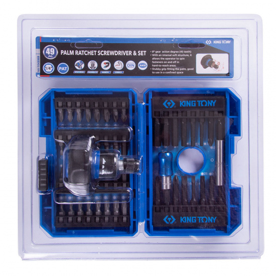 Большое фото товара - Набор вставок (бит) 1/4 PH PZ Hex Torx Slotted 49пр. KING TONY 1048MR, 1048MR. Вариант №3