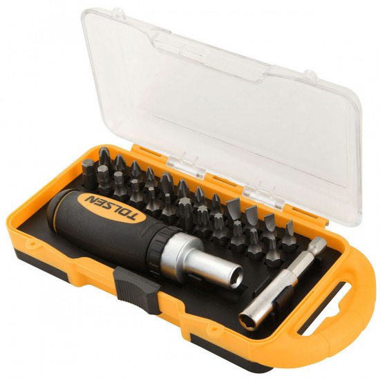 Большое фото товара - Набор вставок (бит) 1/4 PH PZ Hex Torx Slotted 26пр. TOLSEN TT20034, TT20034. Вариант №1