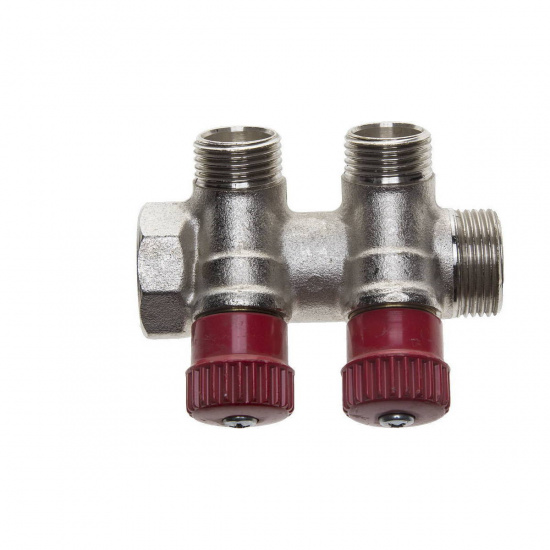 Большое фото товара - Коллектор для горячей воды вход 3/4 - 2 выхода 1/2 GENERAL FITTINGS 51046-3/4-1/2-HT2, 51046-3/4-1/2-HT2. Вариант №1